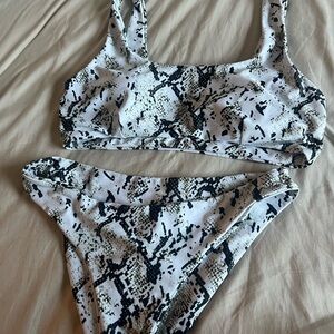 Adorable snakeskin two-piece bathing suit size M/L